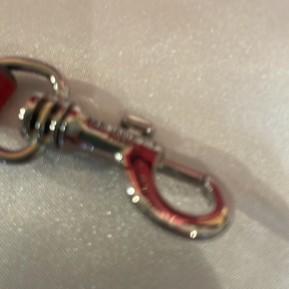 Karl Lagerfeld NWOT 2 Piece Red Leather Laser Cut Bag & Pouch Satchel/Crossbody - Picture 11 of 13